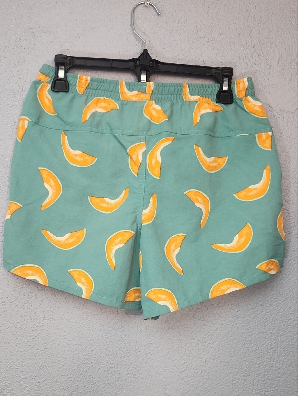 Patagonia Mint Green Shorts with Yellow Fruit Print - Picture 3 of 4
